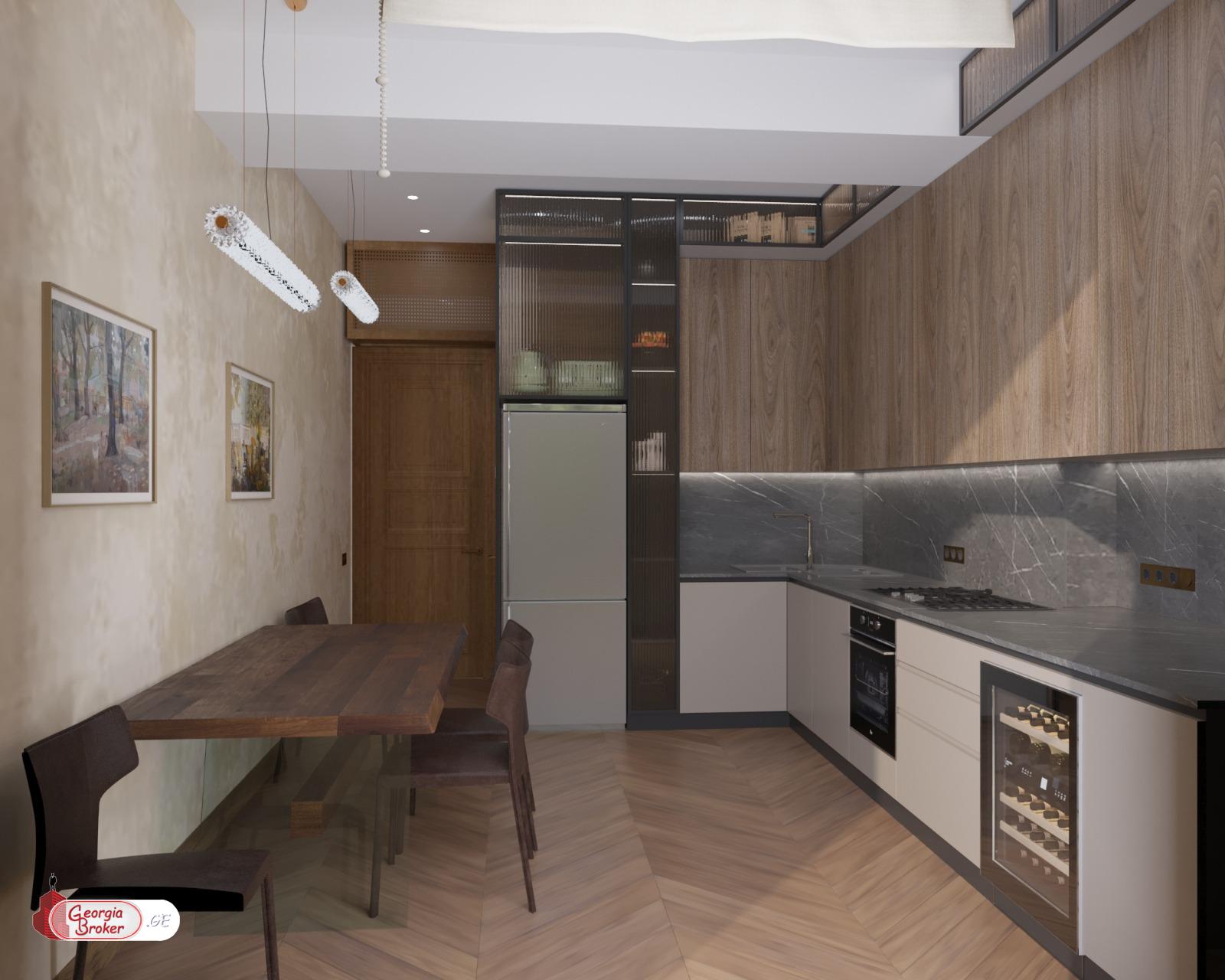 იყიდება ახალი აშენებული 5 ოთახიანი ბინა მთაწმინდაზე